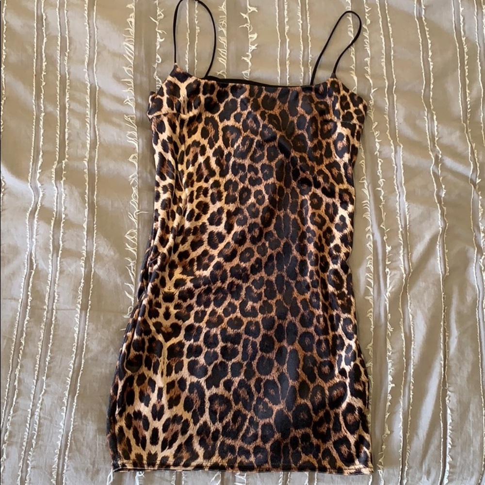 Nasty Gal Leopard Print Slim Dress